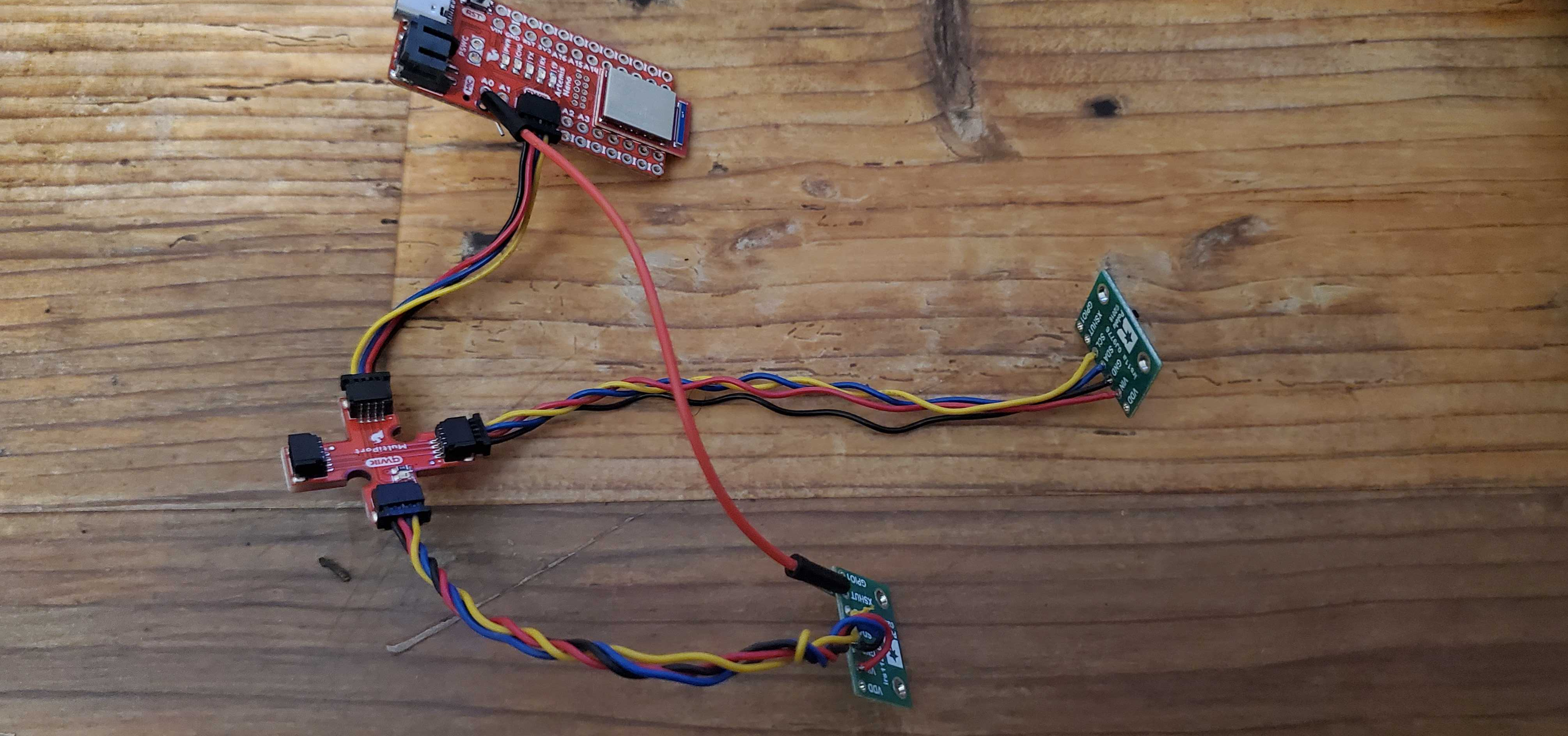 two sensors connected